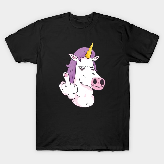 Funny angry unicorn T-Shirt by LR_Collections